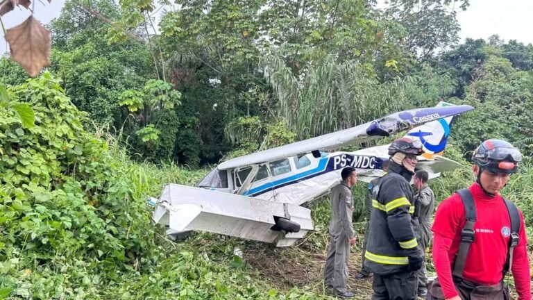 Aeronave de ONG que atende ribeirinhos sai da pista durante decolagem em Manaus