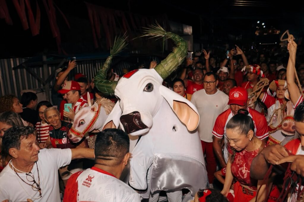Garantido reúne multidão na tradicional Matança do Boi em Parintins