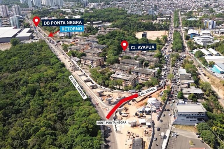 Obras do complexo viário Passarão provocam mudanças no trânsito em Manaus