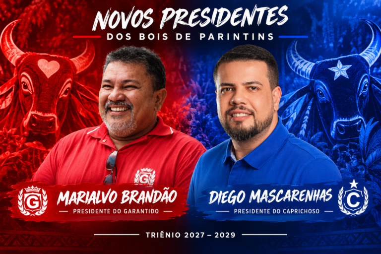 Diego Mascarenhas e Marialvo Brandão vencem eleições de Caprichoso e Garantido Diego Mascarenhas - Caprichoso e Marialvo Brandão - Garantido