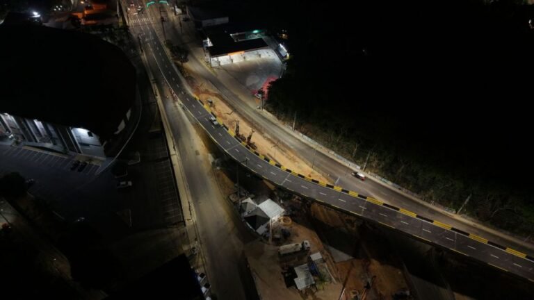 Viaduto Passarão avança com sinalização da alça superior em Manaus Obra do viaduto Passarão