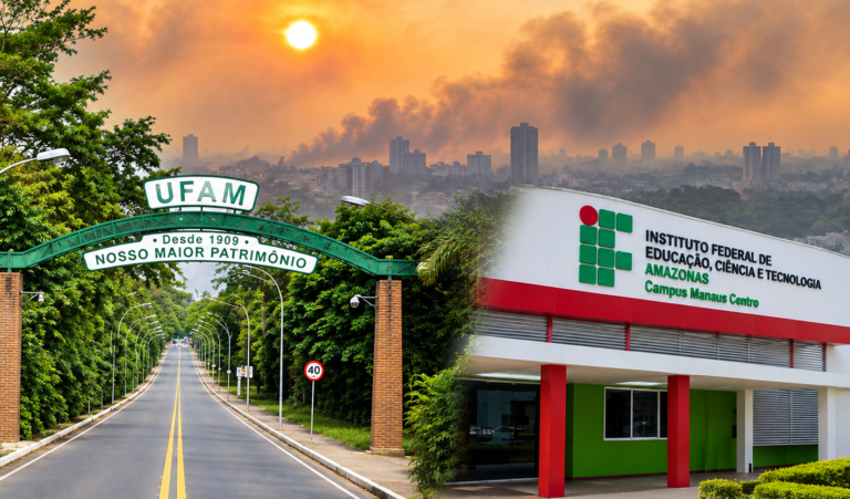Ufam e Ifam suspendem atividades presenciais em Manaus por causa da fumaça